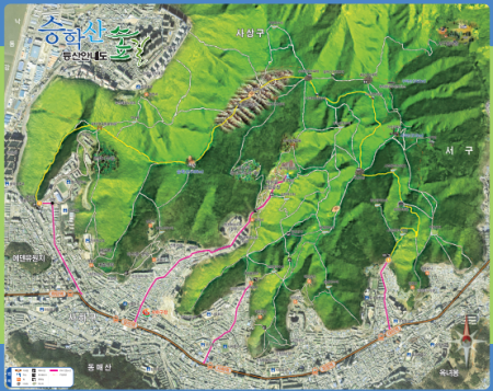 승학산 숲길 등산 안내도